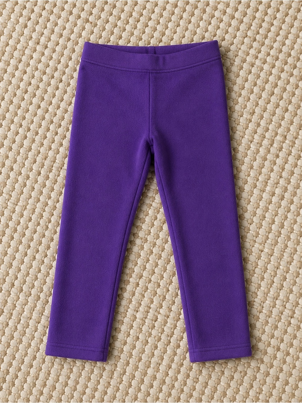 Primary Purple Fleece Leggings | Girls Size 5 | Cozy Winter Pants